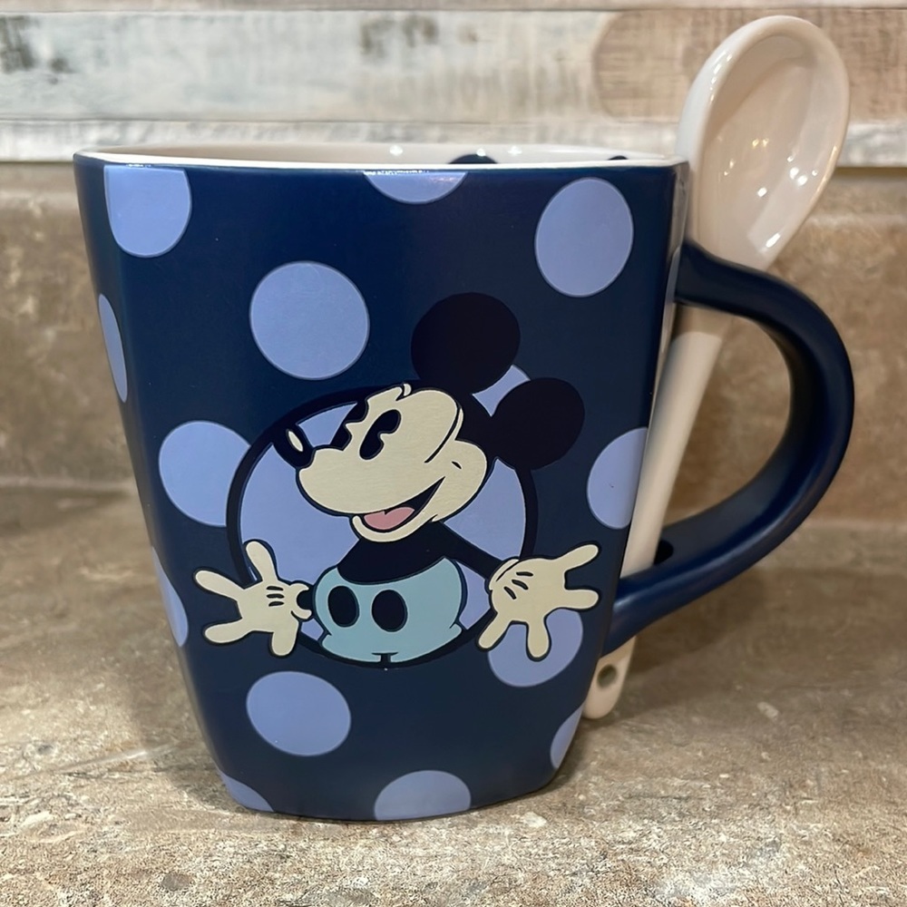 Disney‎ Parks Mickey mouse mug with matching spoon